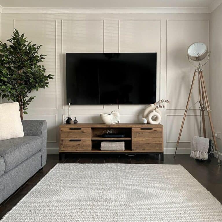 Picture Frame Molding in Modern Living Room