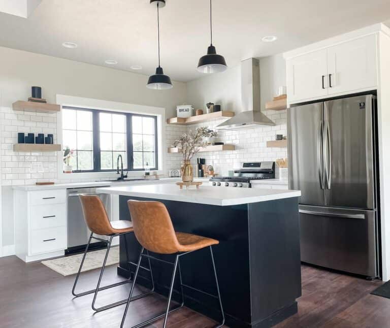 Tricorn Black Paint for a Kitchen Island