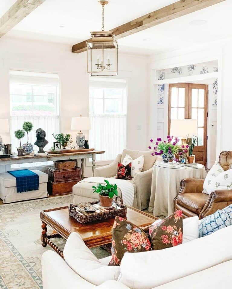 Cozy Living Room Showcases Accessories