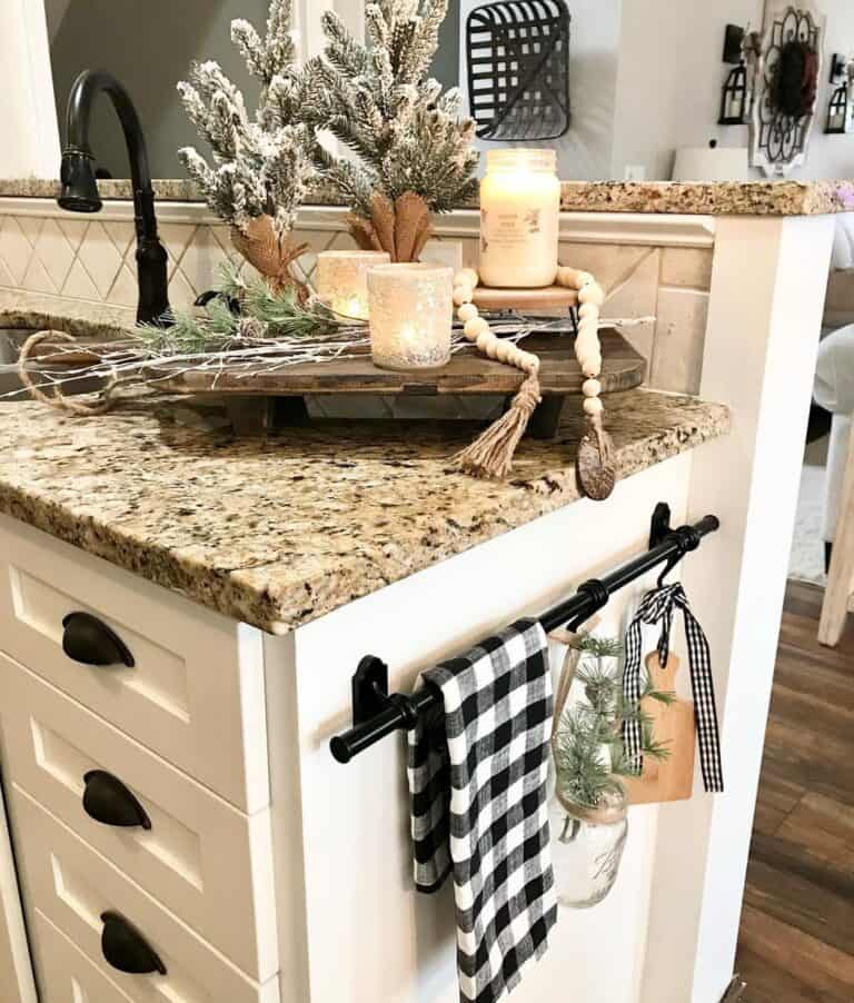 Black and White Plaid Kitchen Towel