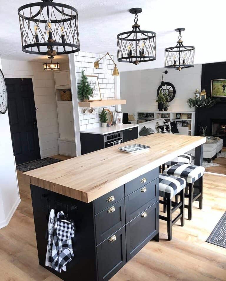 Black and White Checkered Kitchen Decor