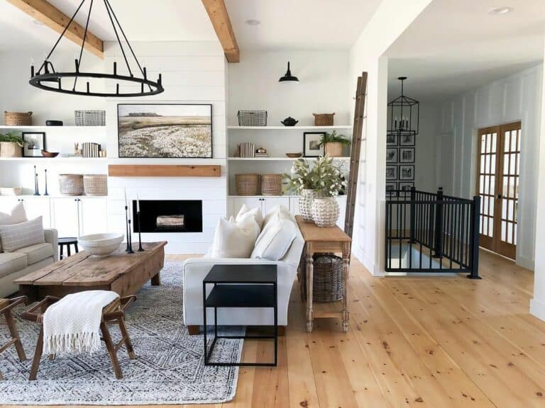 Black End Table with Storage