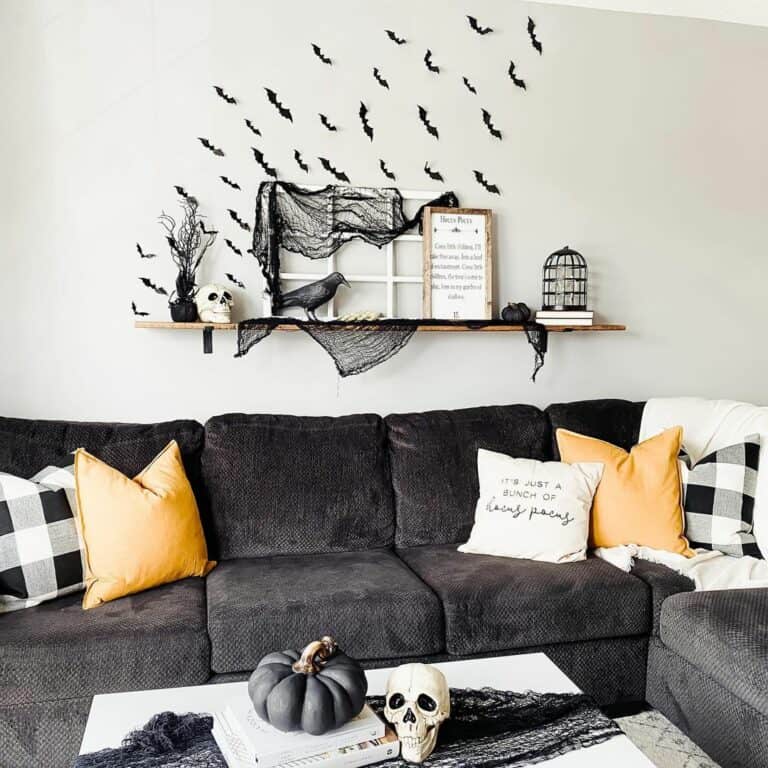 Halloween Décor With Yellow Accents