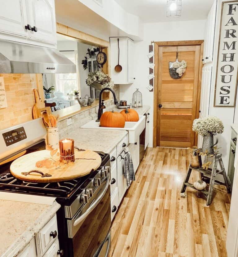 Rustic Kitchen With Pass-through Window