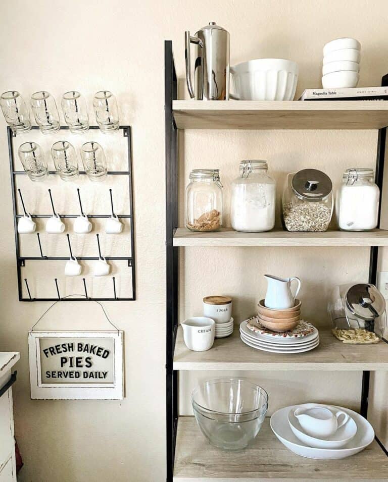 Coffee Bar Above a Rustic Sign