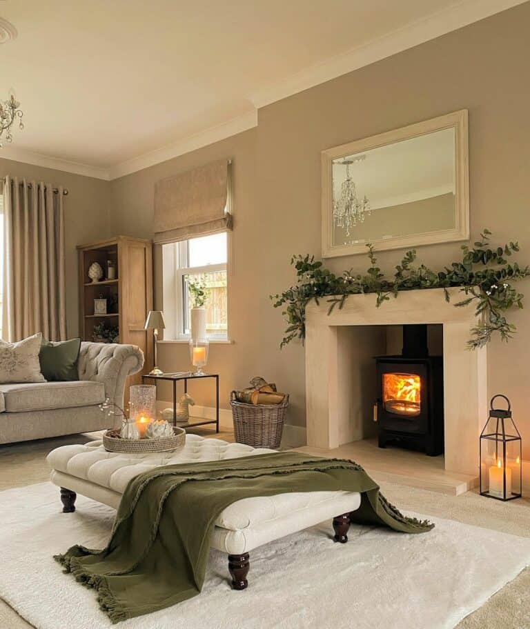 Elegant and Dignified Living Room With Gray Couch