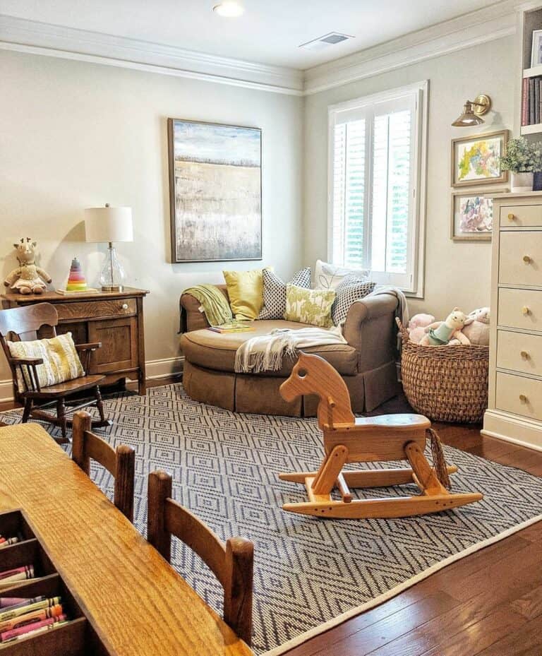 Organizing a Playroom With Wooden Dressers
