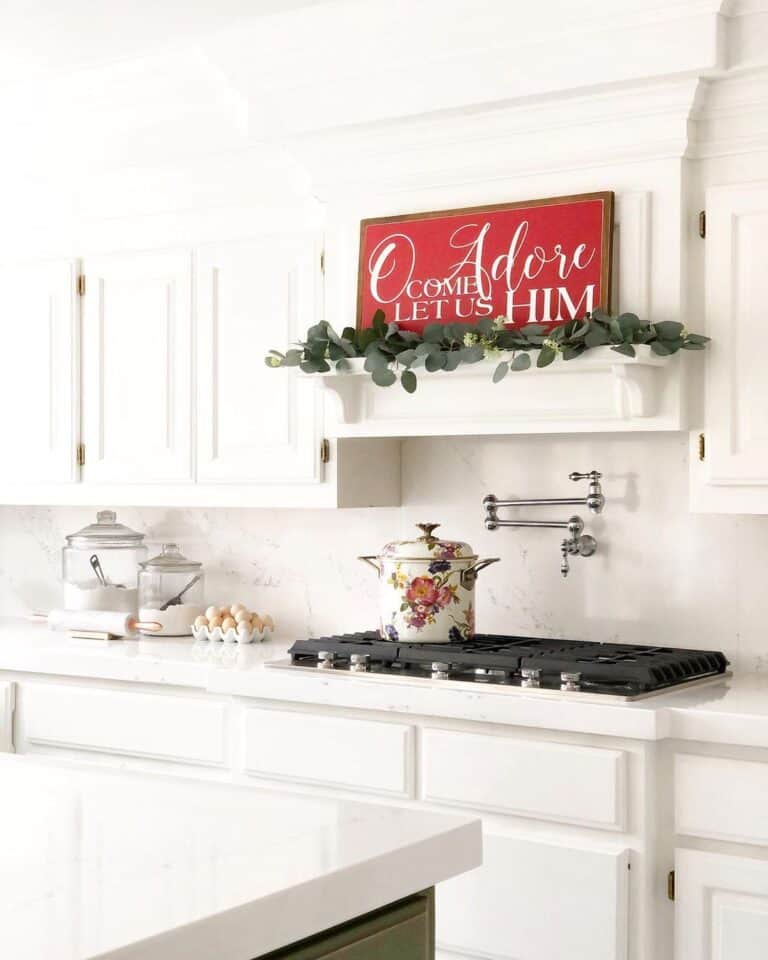 White Kitchen Cabinets with White Countertops