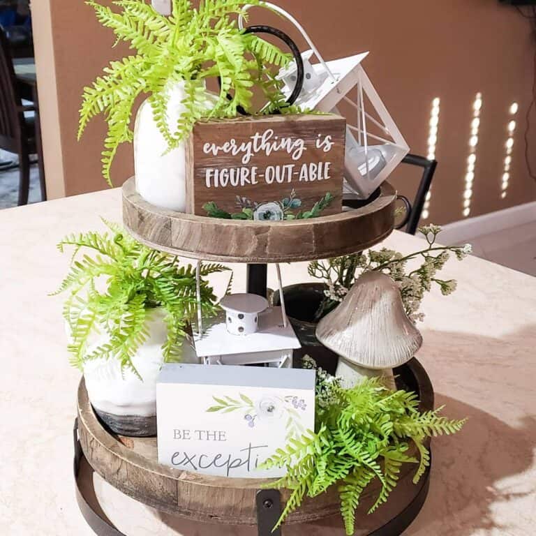 Greenery and Tiny White Lanterns