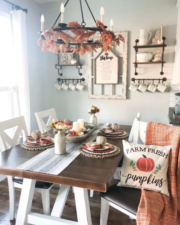 White Wall Art Decor on a Light Grey Wall