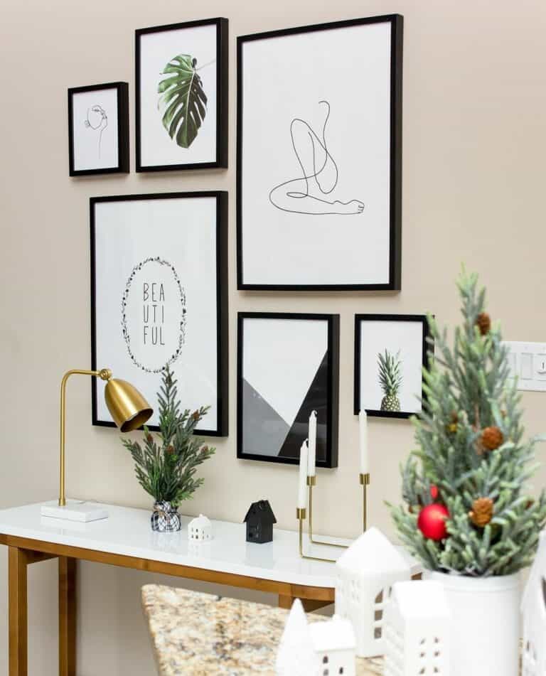 Artistic Black and White Gallery Wall