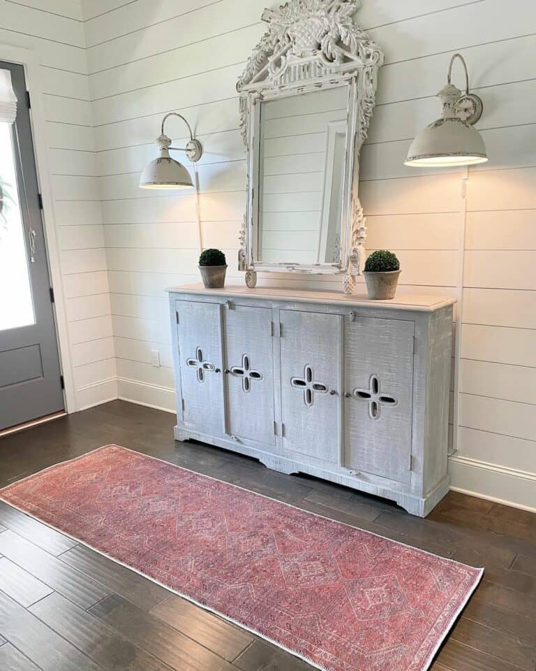 Rustic White Entryway Light Fixtures