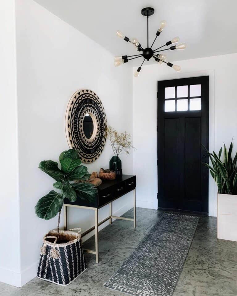 Black Sputnik Chandelier Light Fixture