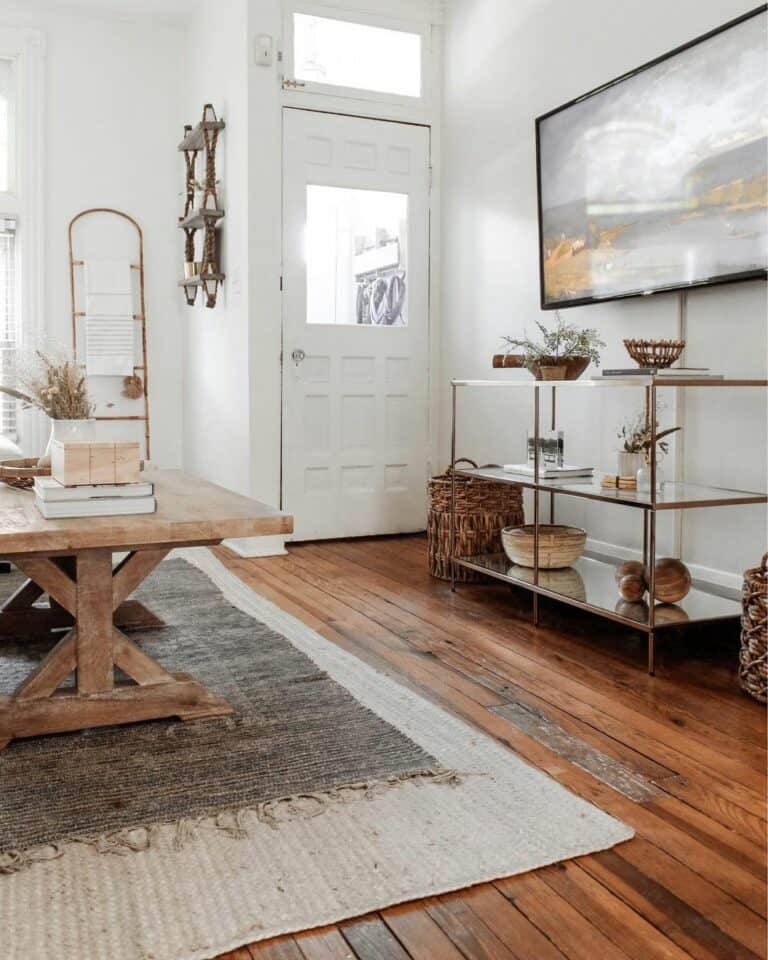 Gold and Glass Entrance Table