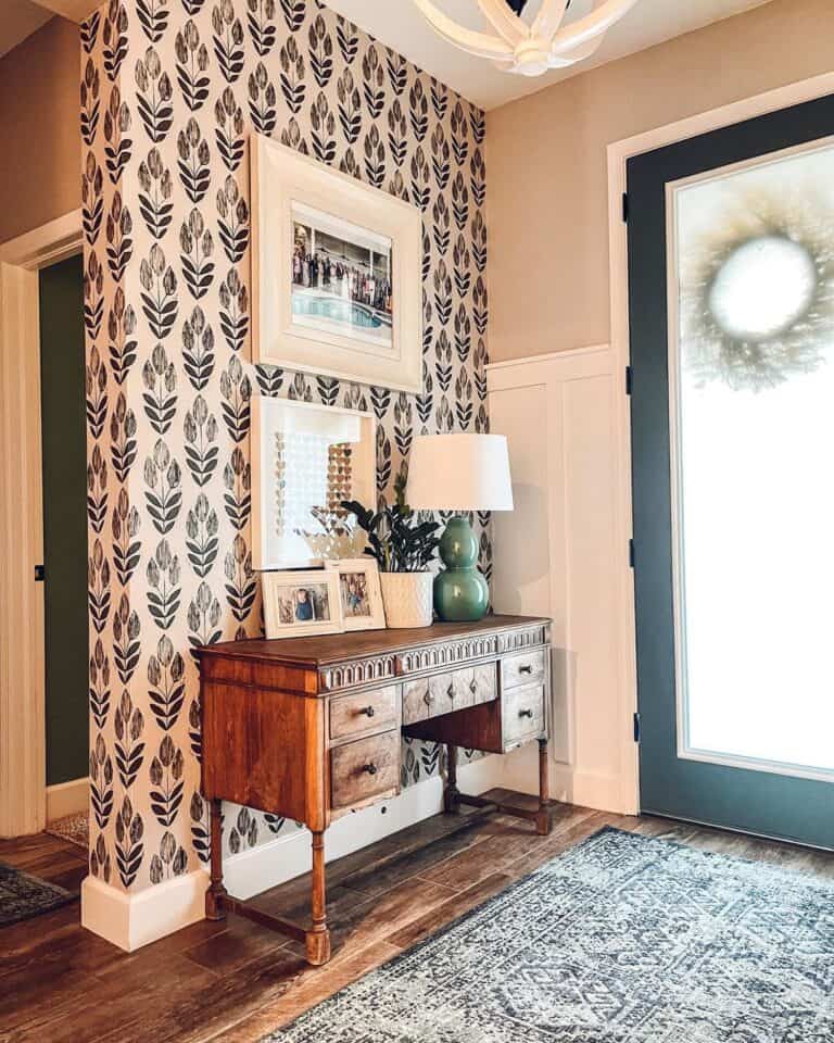 Black and White Whimsical Wallpaper