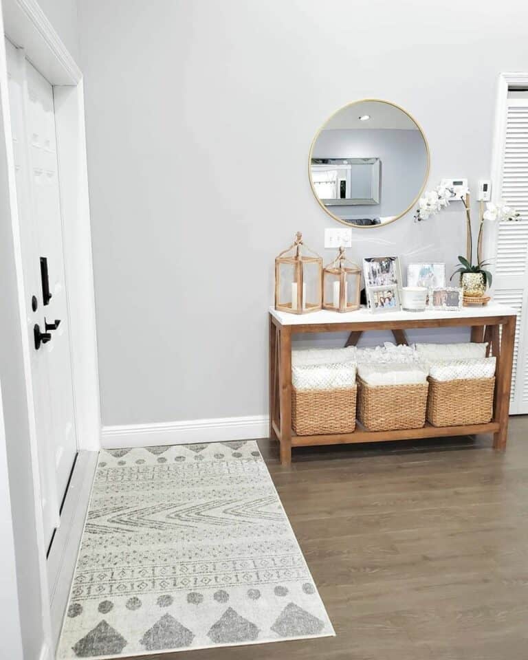 Two-toned Stained Wood Console Table