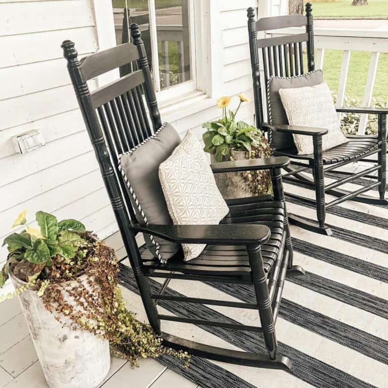 Porch Furniture Ideas With Flower Pots