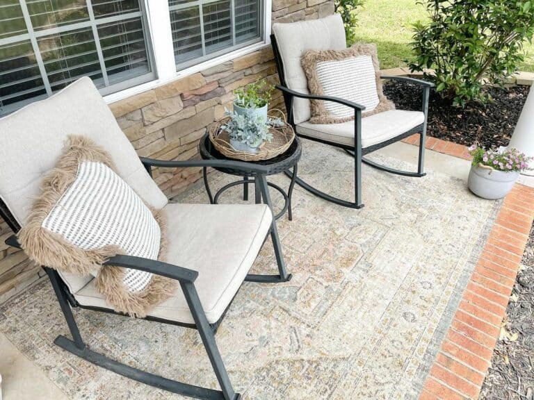 Neutral Front Porch Furniture Design