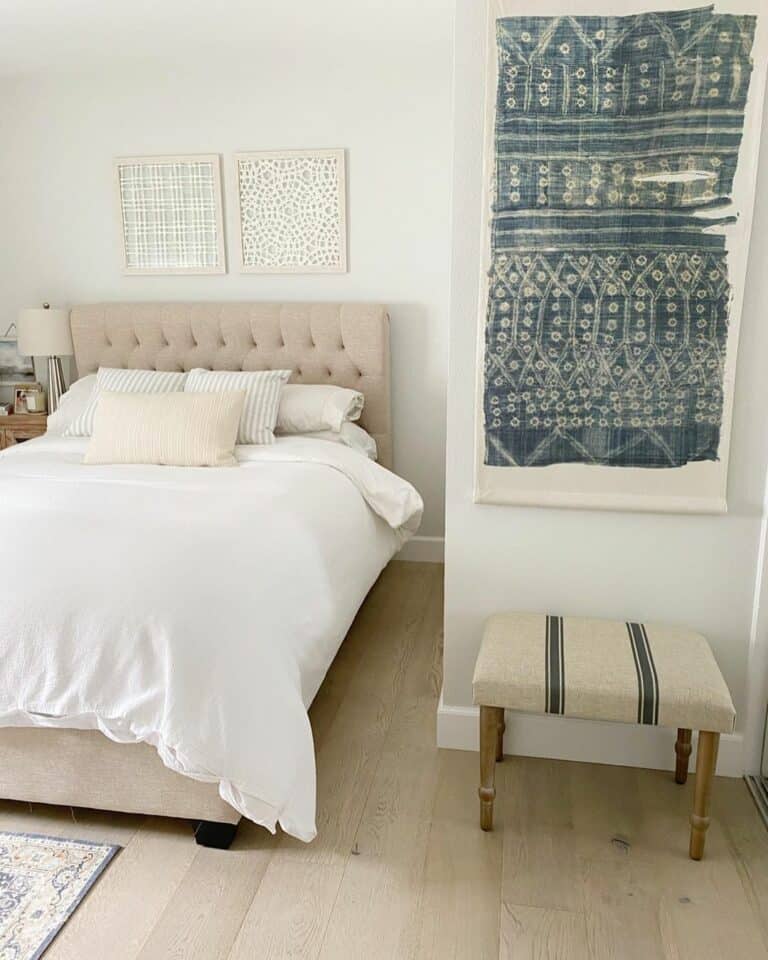 Blue Tapestry as Bedroom Wall Art
