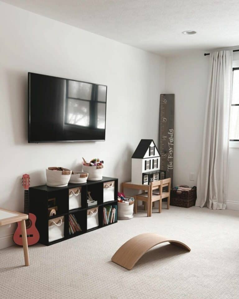 Neutral Carpet in Naturally Lit Playroom