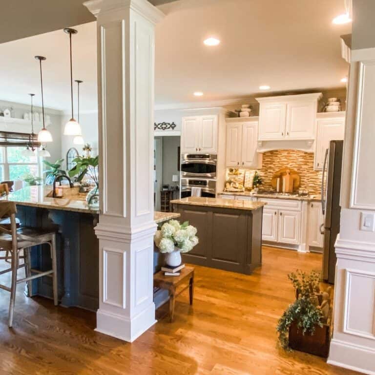 Kitchen With Recessed Lighting and Pendant Lights