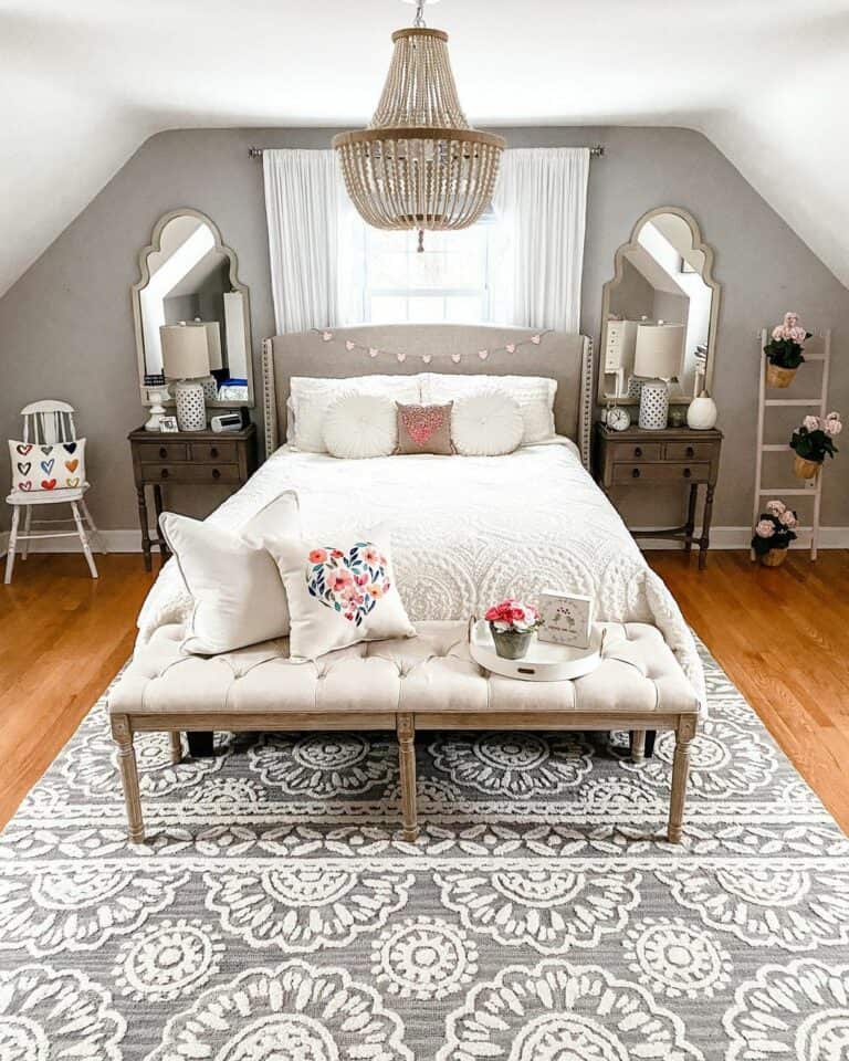 Master Bedroom With Slanted Ceiling