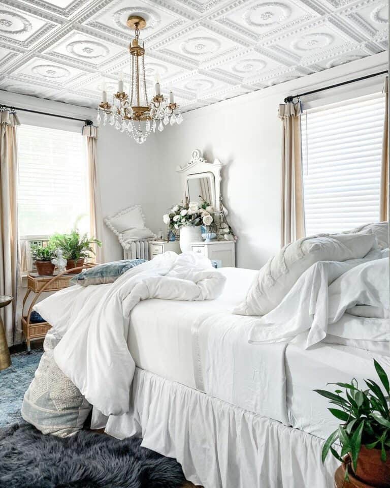 Romantic Vintage Ceiling Tiles Idea