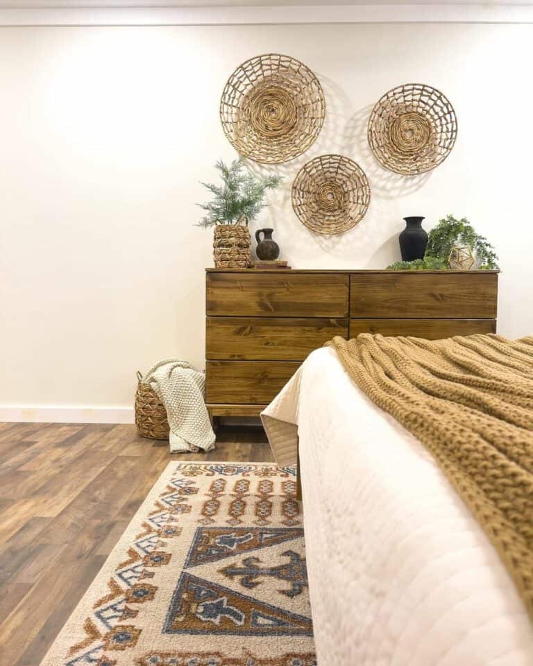 Boho-farmhouse Bedroom With Organic Accents