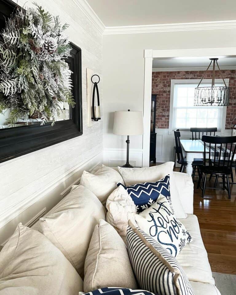 Interior Brick Wall in Dining Room