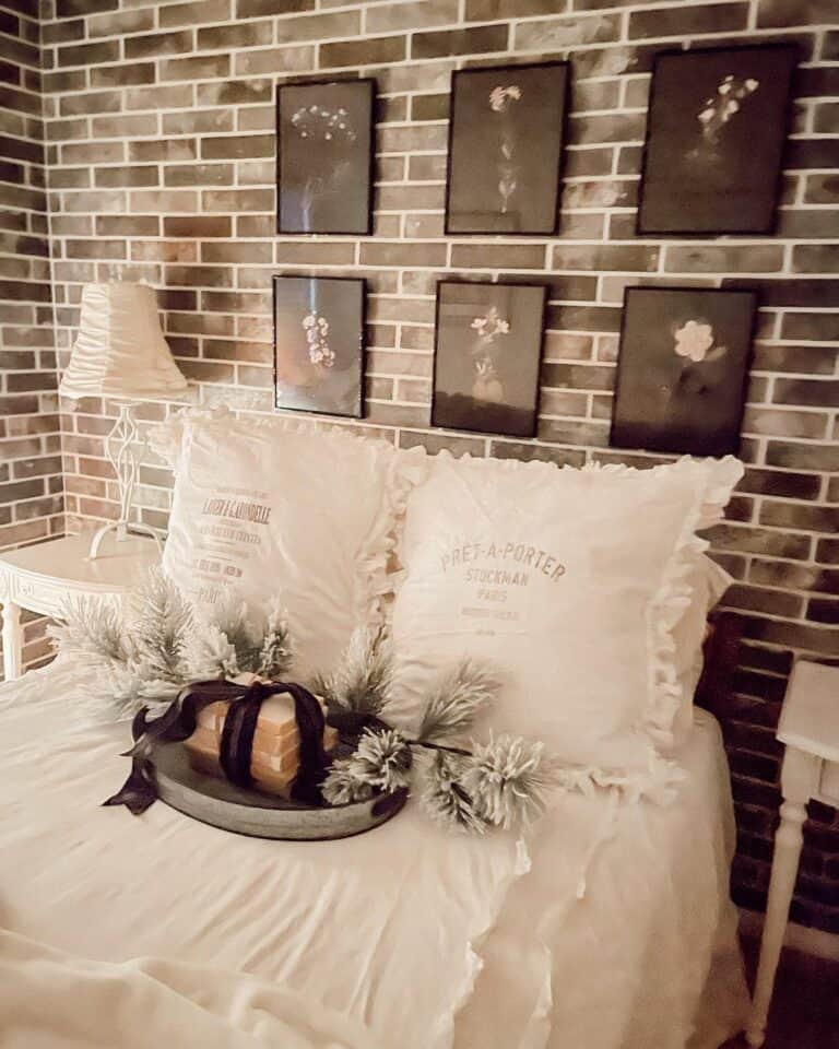 Bedroom Brick Gallery Wall