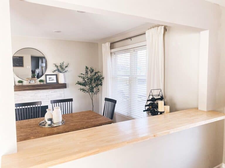 Dark Rustic Butcher Block Farmhouse Table