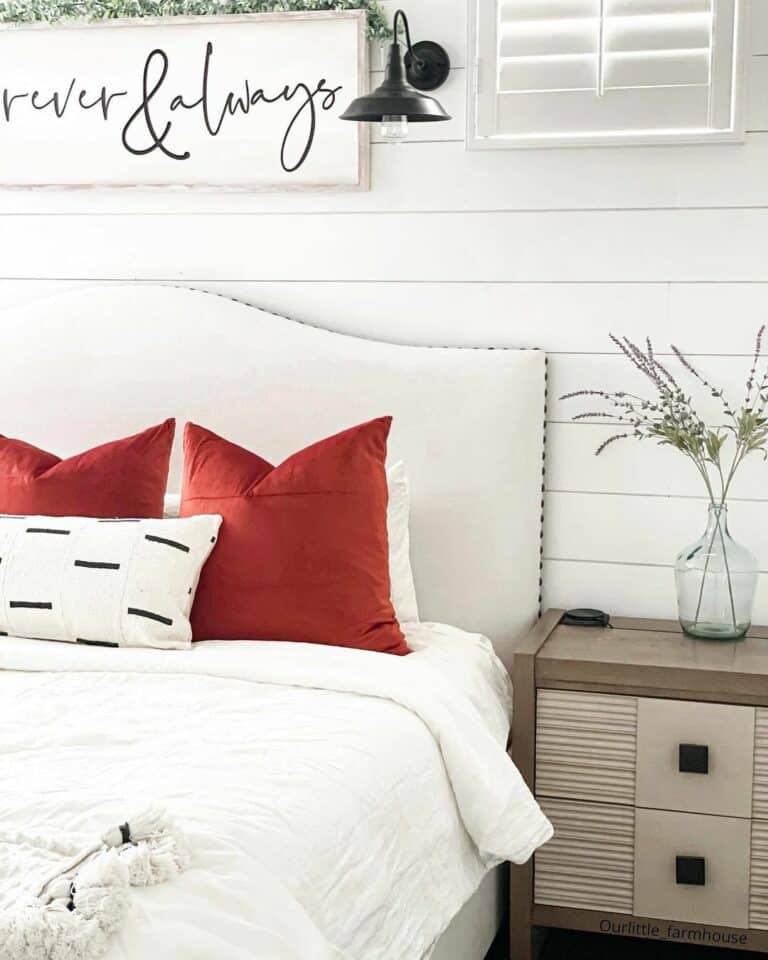 Cozy White Farmhouse Bedroom