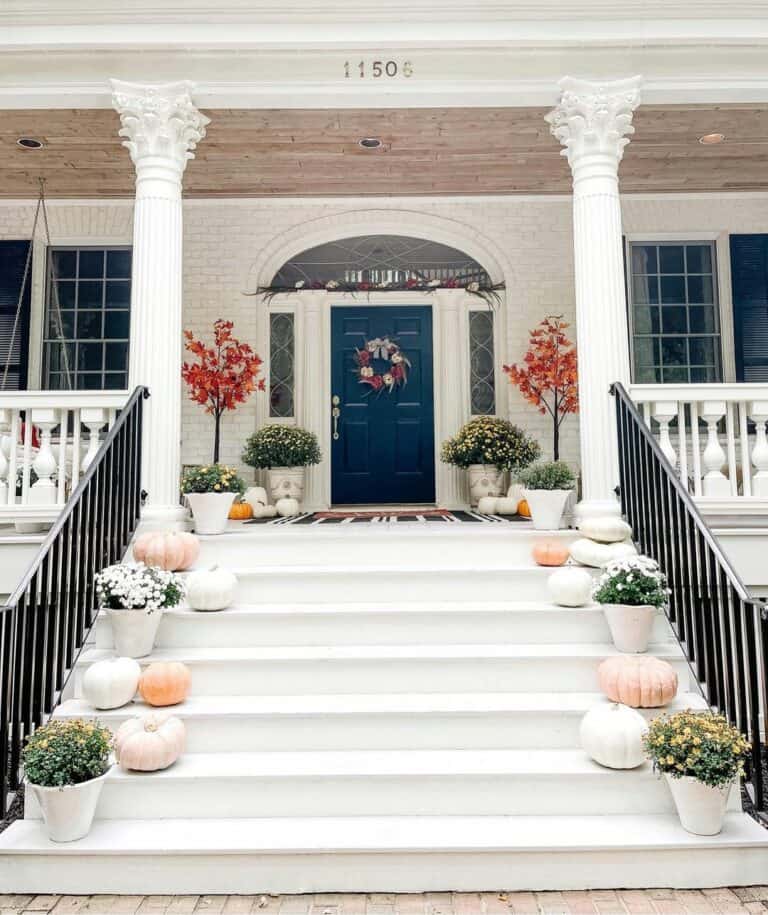 Fall Design Idea for Grand Front Steps