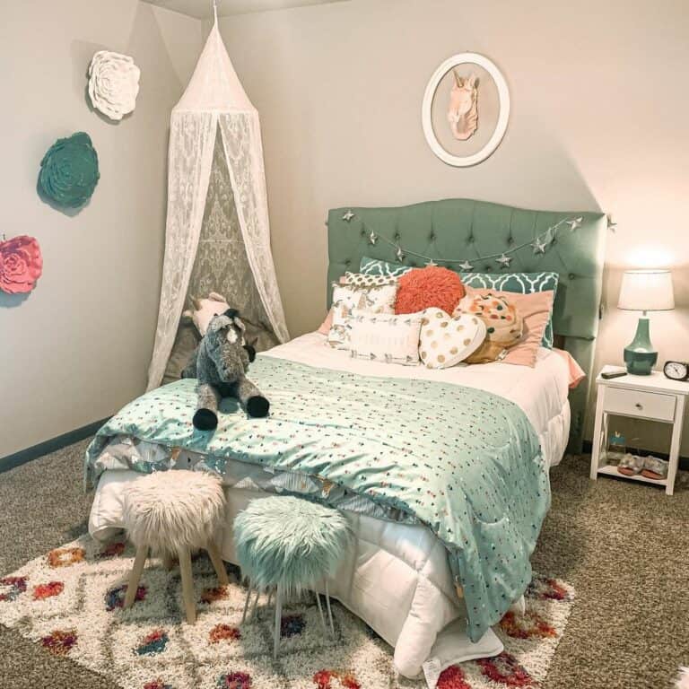Colorful Bedroom With a Cozy Corner