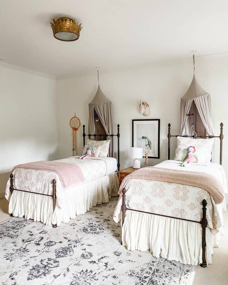 Two Beds With Symmetrical Arrangements