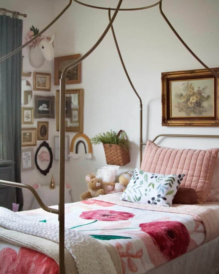 Gallery Wall Made With Vintage Frames