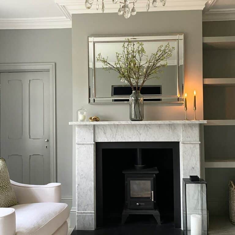 Modern Style Living Room With a Grey and White Color Palette