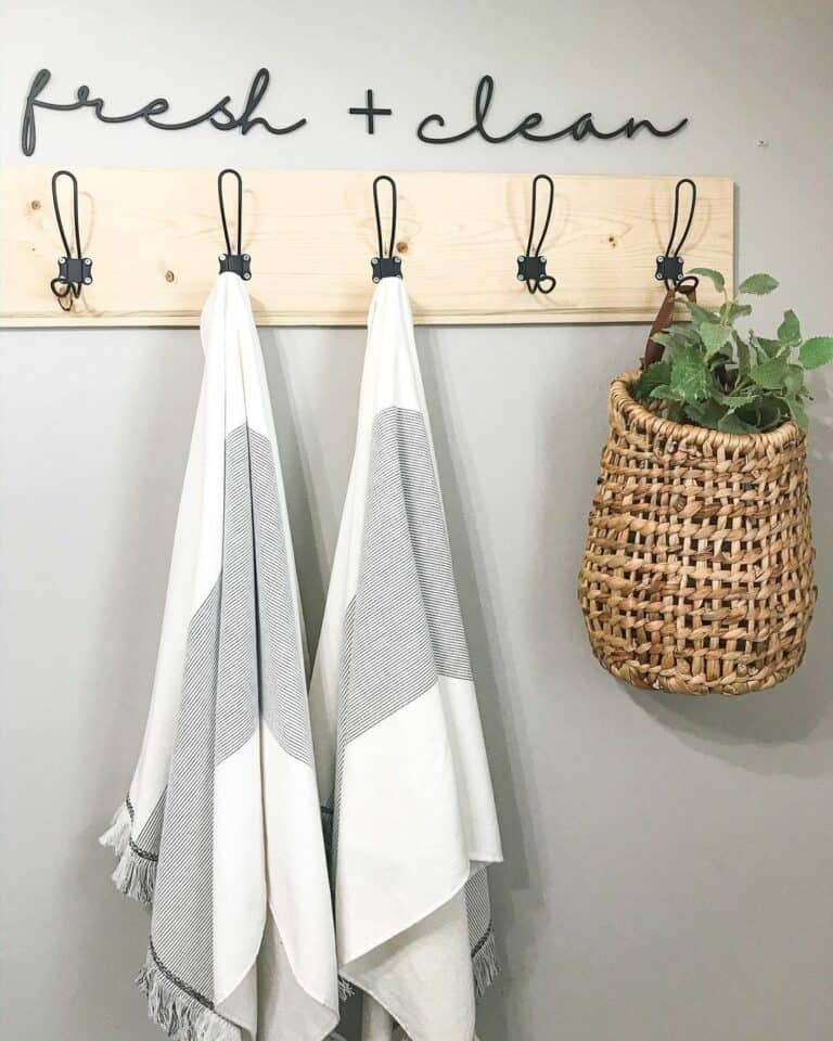 Charming Farmhouse Wall Display With Greenery