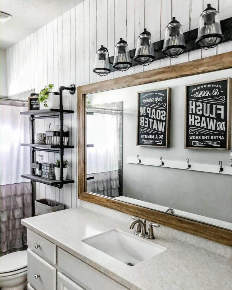 Shiplap Wallpaper Enhances Modern Rustic Décor