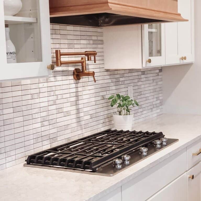 Kitchen with Stainless Steel Gas Cooktop