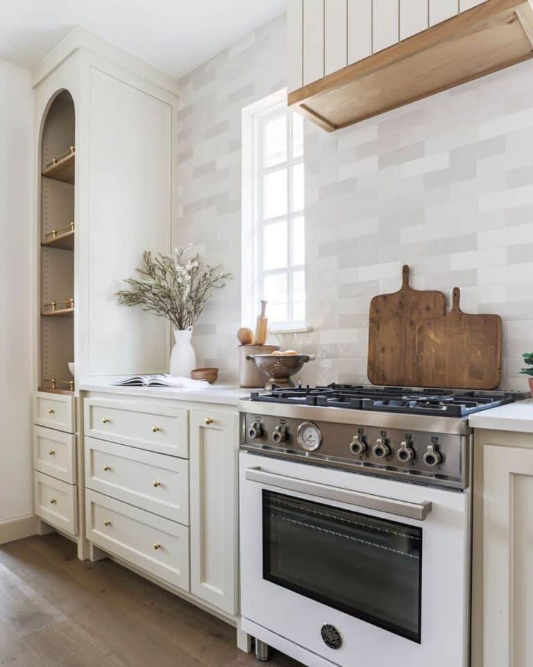 White and Stainless Steel Gas Range