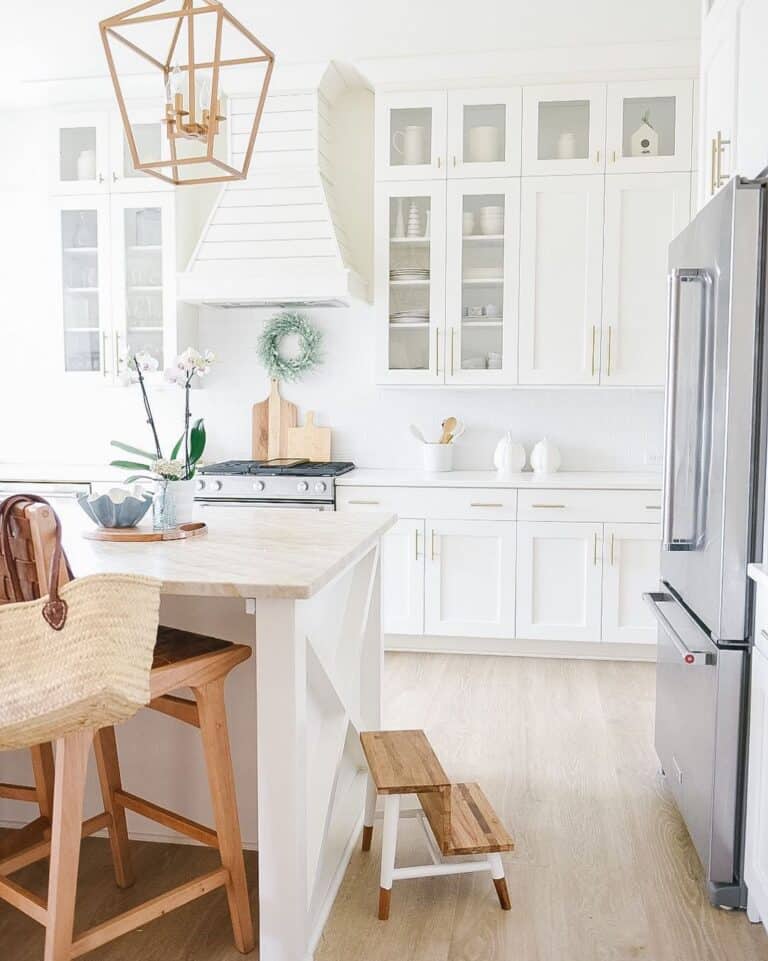 Brass Lantern Pendant Kitchen Light