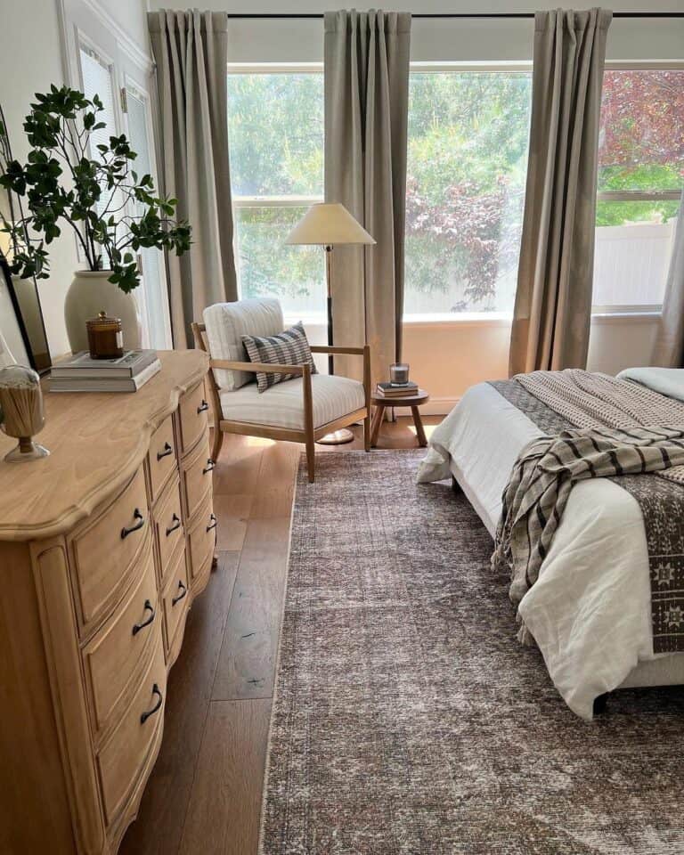 Gray and Beige Large Master Bedroom
