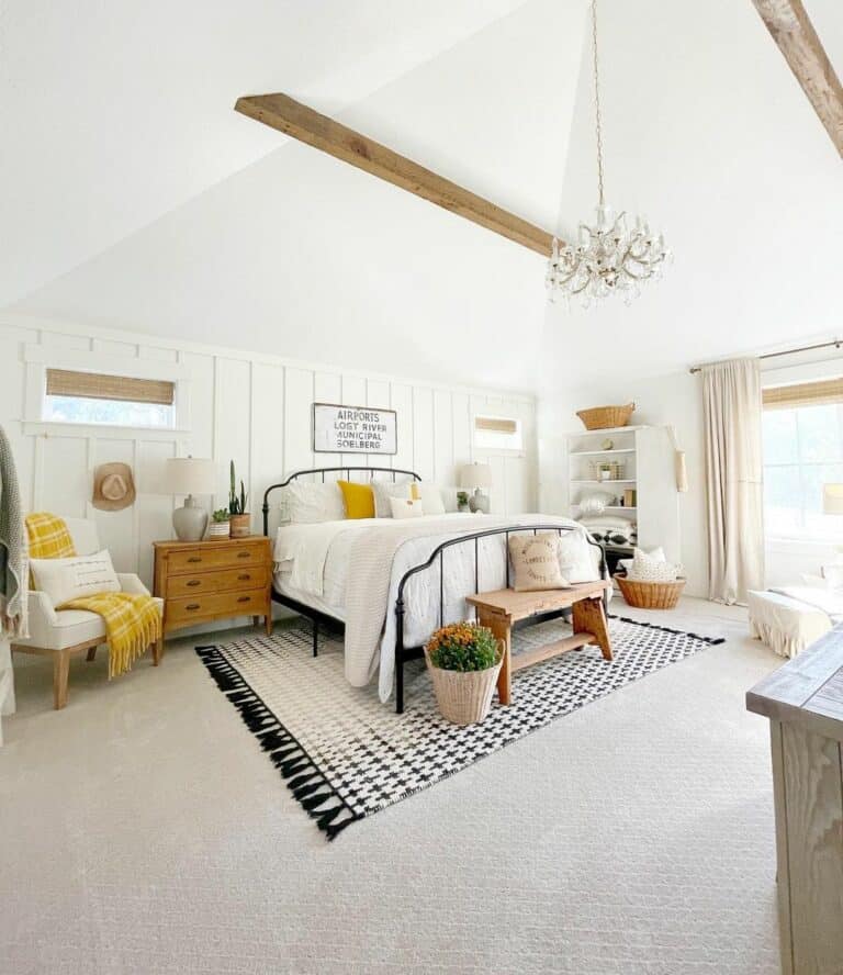 Relaxing Bedroom Idea With Board and Batten Accent Wall
