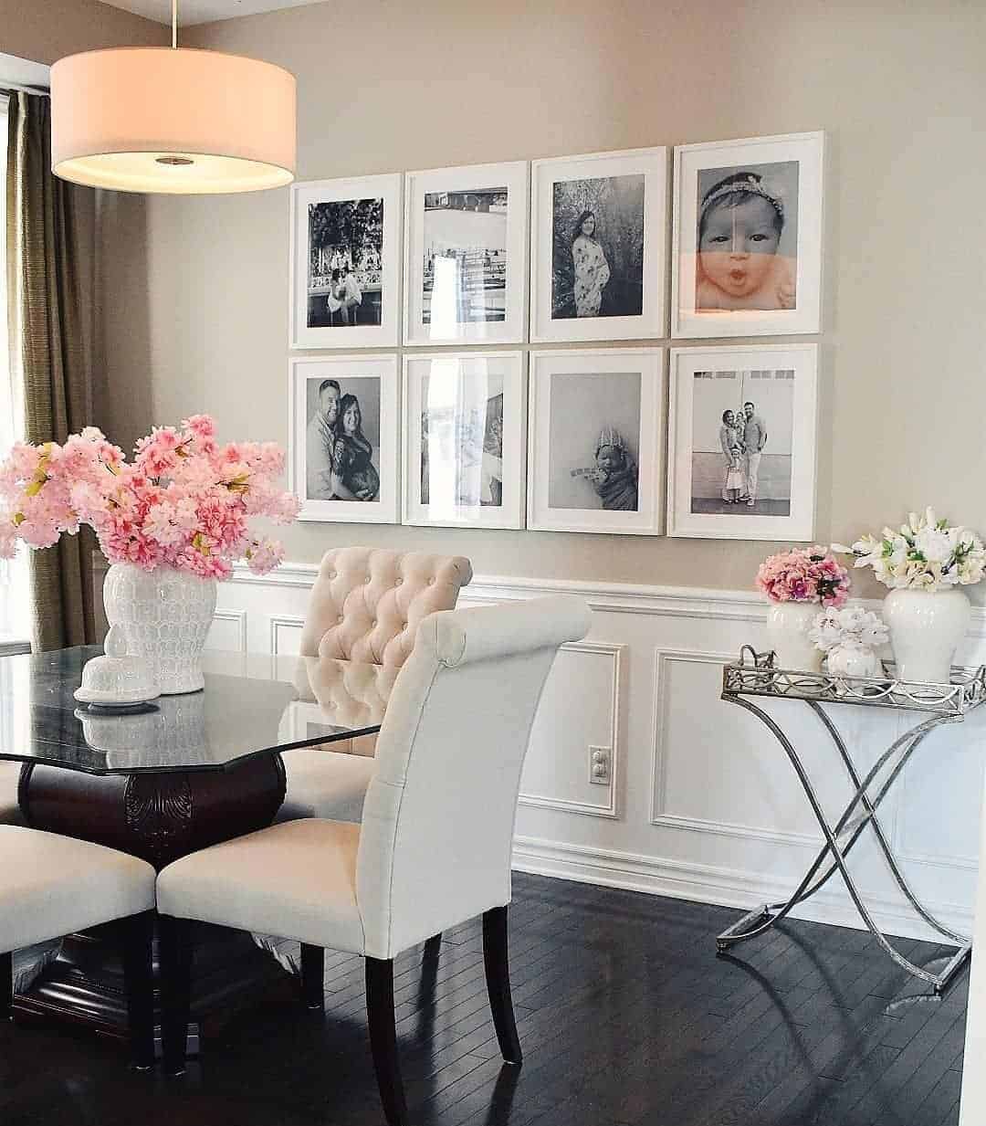 Large Black and White Framed Photographs Wall Décor