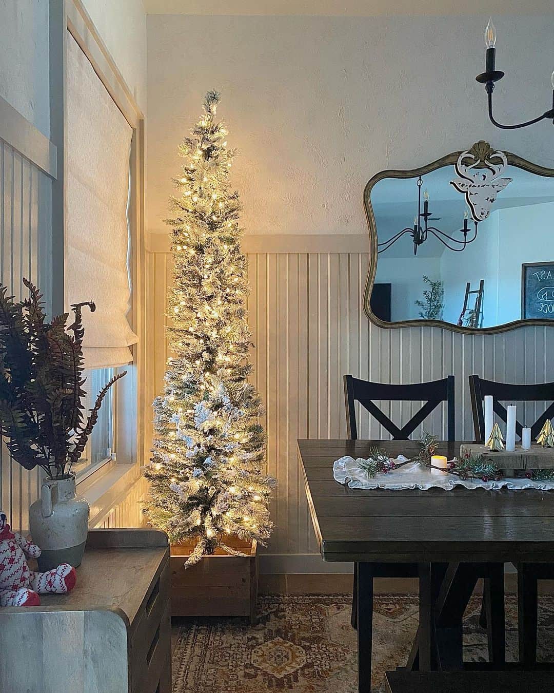 Slender White Tree in a Wooden Box