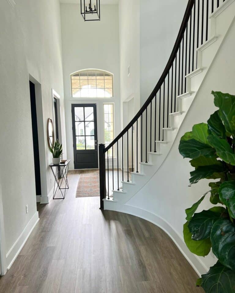 Staircase in Modern Farmhouse Entryway