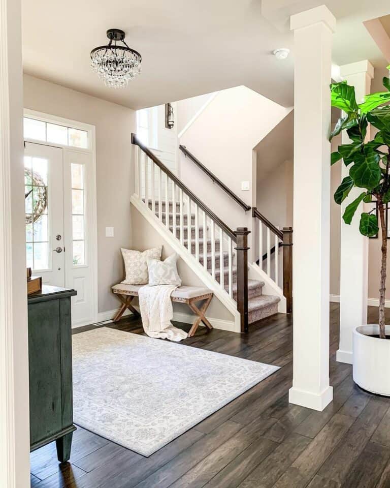 Grey Modern Farmhouse Staircase