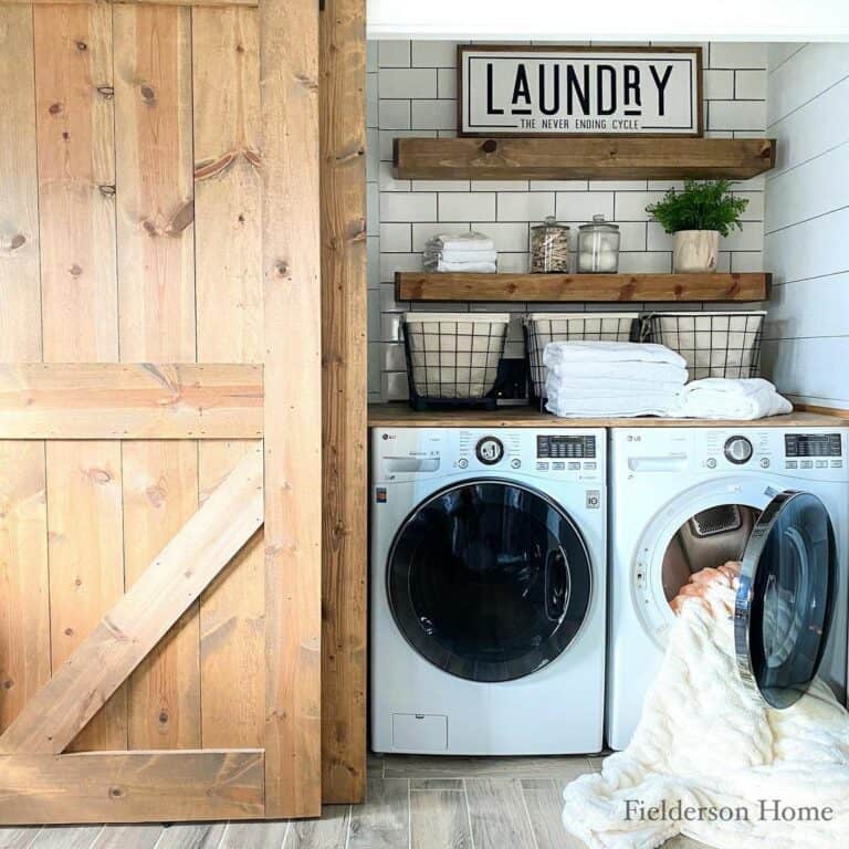 Farmhouse Laundry Room with a Twist