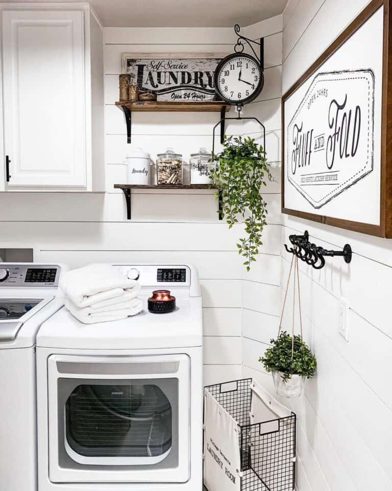Farmhouse Laundry Room Charm